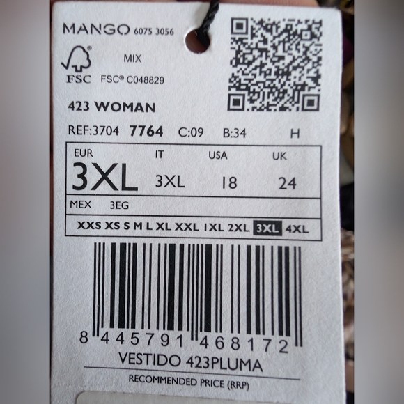 Mango 3XL Dress with Bold Pattern - Picture 2 of 4